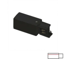 3 fazių bėgelių kairysis sujungimas, juodas, 6CON411601IN