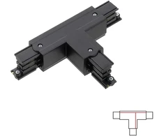 3 fazių bėgelių T formos kairysis sujungimas, juodas, 6CON411606I1N