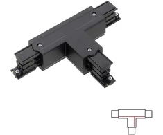 3 fazių bėgelių T formos kairysis sujungimas, juodas, 6CON411606I2N