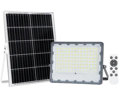 Pakabinamas šviestuvas 300W LED prožektorius su saulės baterija TIARA, pilkas, 4000K