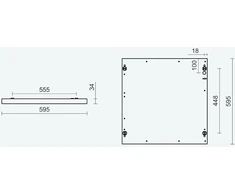 30,3W LED panelė NAOS SQUARE MPR, 60x60cm, balta, 4000K
