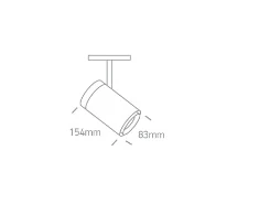 30W akcentinis šviestuvas į magnetines sistemas, juodas, 3000K, reguliuojamas, 42114C/B/W