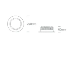 30W įleidžiamas šviestuvas, juodas, 3000/4000/6000K, IP44, 10130UV/B/V