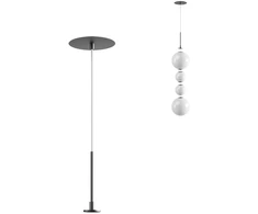 30W įleidžiamo montavimo LED šviestuvo korpusas BILIA, juodas, IP44, dimeriuojamas, gaubtai parduodami atskirai, SKBR01SBK
