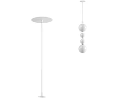 30W įleidžiamo montavimo LED šviestuvo korpusas BILIA, baltas, IP44, dimeriuojamas, gaubtai parduodami atskirai, SKBR01SWH