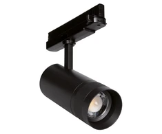 30W LED akcentinis šviestuvas į 3 fazių bėgelius TRACKLIGHT SPOT ZOOM, juodas, 3000/4000K, 21-50°, dimeriuojamas
