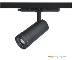 30W LED akcentinis šviestuvas į 3 fazių bėgelius NEXTRACK VISION, juodas, 3000/4000/5000K, 30-60°