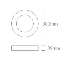 Lubinis šviestuvas 30W LED apvalus plafonas, baltas, 2700/3000/4000K, 62130F/W/V