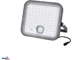 30W LED įkraunamas prožektorius su saulės baterija ir judesio davikliu, juodas, 4000K, IP65