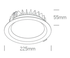 30W LED įleidžiamas šviestuvas, baltas, 3000/4000/5000K, IP65, 10130BX/W/V