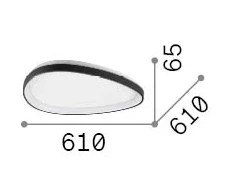 30W LED lubinis šviestuvas GEMINI, baltas, 2700K, 341460