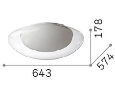 30W LED lubinis šviestuvas SQUISH, skaidrus, 3000K, 332420