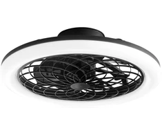 30W LED lubinis šviestuvas su ventiliatoriumi ETESIA, juodas, CCT