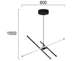 30W LED pakabinamas šviestuvas SANDY, juodas, 3000K, 4307000