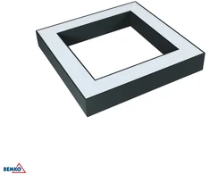 30W LED panelė - šviečiantis rėmelis QUALIS, antracito pilkos sp., 4000K, 34x34cm