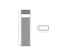 30W LED pastatomas lauko šviestuvas, grafito sp., 3000K, IP65, E368