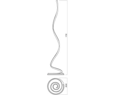 30W LED pastatomas šviestuvas SCROLL, juodas, 3000/4000/6000K, dimeriuojamas, 01-4283