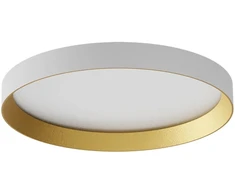 Lubinis šviestuvas 30W LED paviršinis šviestuvas DAMA, baltas/aukso sp., 3000/4000/5000K, 35cm, 01-3745