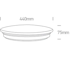 Lubinis šviestuvas 30W LED plafonas, baltas, 3000/4000/5000K, 62026C/V