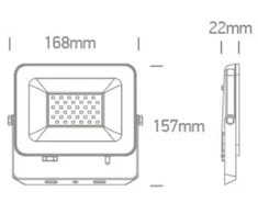 30W LED prožektorius, juodas, 3000/4000/6500K, IP65, 7028CB/B/V