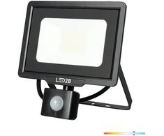 30W LED prožektorius su judesio davikliu MHC, juodas, 6500K, IP65