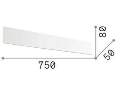 30W LED sieninis šviestuvas ZIG ZAG, baltas, 2700K, 342665