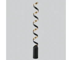 30W LED toršeras HELIX, juodos/aukso sp., 4000K