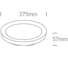 Lubinis šviestuvas 30W LED vidaus plafonas, šlifuoto žalvario sp., 2700/3000/4000K, dimeriuojamas, 62130L/BBS/V