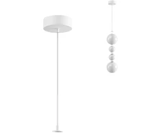 Lubinis šviestuvas 30W paviršinio montavimo LED šviestuvo korpusas BILIA, baltas, IP44, dimeriuojamas, gaubtai parduodami atskirai, SKBS01SWH