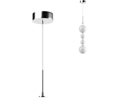 Lubinis šviestuvas 30W paviršinio montavimo LED šviestuvo korpusas BILIA, chromo sp., IP44, dimeriuojamas, gaubtai parduodami atskirai, SKBS01CH