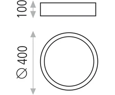 30W paviršinis/pakabinamas šviestuvas ISIA, juodas, 2700K, P345349PN
