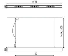 31,5W pakabinamas šviestuvas Juodas FOSTER SUSPENSION, baltas, 4000K, 38°, dimeriuojamas