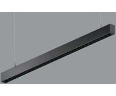 31,8W linijinis pakabinamas šviestuvas X-LINE SLIM LOW UGR L-DOWN LED, juodas, 3000K, IP40