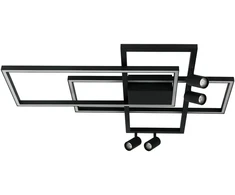 Lubinis šviestuvas 32W + 4x5W LED paviršinis lubų šviestuvas, juodas, 3000K, dimeriuojamas, 22020
