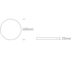 32W LED lubinis šviestuvas, juodas, 2700/3200/4000K, dimeriuojamas, 62006BD/B/V