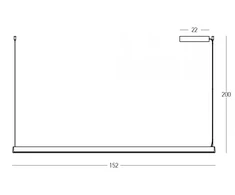 Pakabinamas šviestuvas 32W LED pakabinamas linijinis šviestuvas, raudonos plytų sp., 3000K, dimeriuojamas, 2557