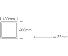Lubinis šviestuvas 32W LED paviršinis šviestuvas, baltos sp., 2800/3300/4000K, 400x400mm, UGR19, 62020KU/W/V