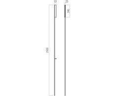 33,5W LED sieninis šviestuvas TWIG, matinės juodos sp., 3000K, dimeriuojamas, 01-3711