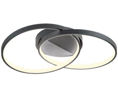 Lubinis šviestuvas 33W LED paviršinis šviestuvas ESPIRAL, juodas, 3000K, dimeriuojamas, 01-2680