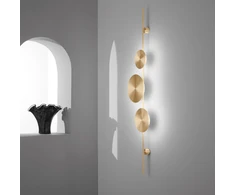33W LED sieninis šviestuvas IDOL, aukso sp., CCT
