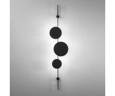 33W LED sieninis šviestuvas IDOL, juodas, CCT