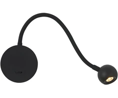 3,3W LED sieninis šviestuvas SEBASTIAN, juodas, 3000K, 4270900