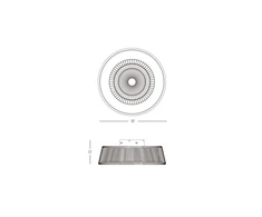 Lubinis šviestuvas 33W LED šviestuvas su 13W ventiliatoriumi, rudas/baltas, 3000/4000/6000K, dimeriuojamas, 23001