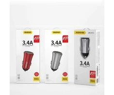 Dudao 3.4A smart car charger 2x USB sidabro spalvos (R6S sidabro spalvos)