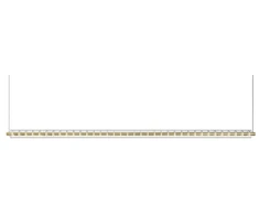 Pakabinamas šviestuvas 34,1W LED pakabinamas linijinis šviestuvas LOOP, šlifuoto aukso p., 3000K, 1790mm, dimeriuojamas