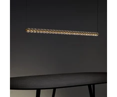 Pakabinamas šviestuvas 34,1W LED pakabinamas linijinis šviestuvas LOOP, aukso sp., 2700K, 1790mm