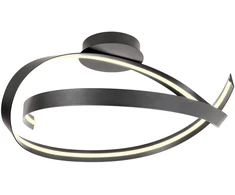 Lubinis šviestuvas 34W LED paviršinis šviestuvas IMPULS, juodas, 3000K, dimeriuojamas, 01-3614