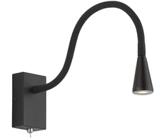 3,4W LED sieninis šviestuvas KOKO, juodas, 3200K, 4157500