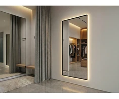 Sieninis šviestuvas 34W LED šviestuvas - veidrodis ESTELA, juodas, 3000K, IP44, A9439000N