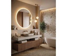 Sieninis šviestuvas 34W LED šviestuvas - veidrodis PETRA, chromo sp., 3000K, IP44, A3804201